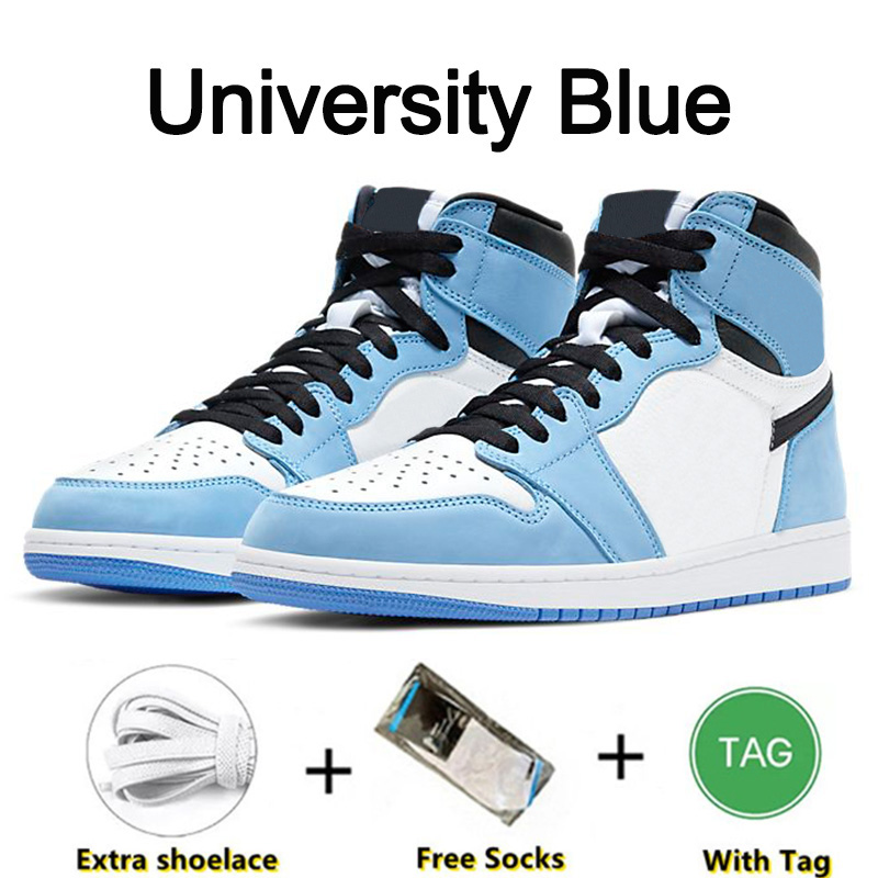 Designer 1 Basketball shoes Men Women 1S University Blue Hyper Royal Patent Panda OG dark Mocha bred shadow UNC Smoke Grey Outdoor Sports Sneakers trainers Eur 36-47