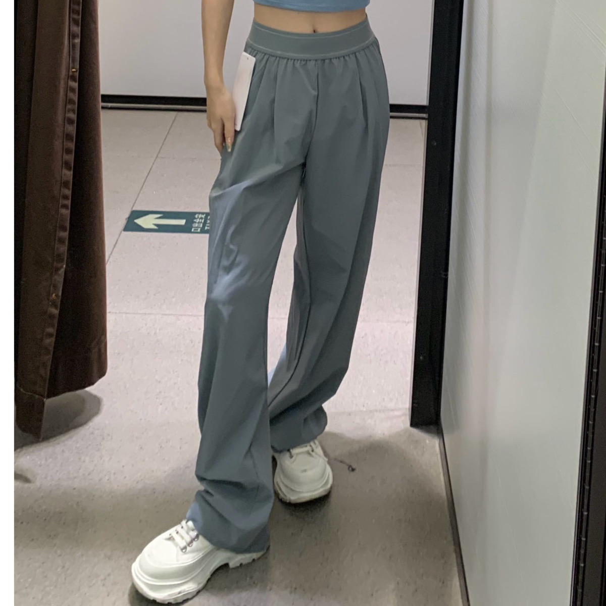 Designer Yoga Sports Pants Womens High-Waist Full-length Dance StudioTrousers Straight-Leg Suit Up Trouser Weekend City Jogger Sweatpants Wrinkle-resistant