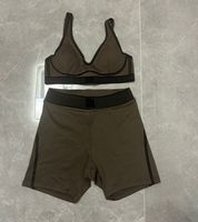 Coffee Flocked Shorts Set
