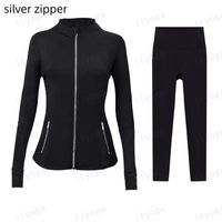 Black silver zipper set