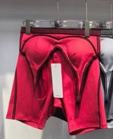 Red Flocked Shorts Set