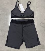 Black Flocked Shorts Set