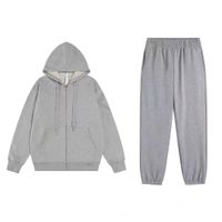 15.Grey full-zip athletic pants set
