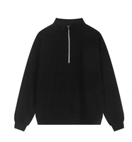 Black half-zip hoodie