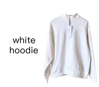 White half-zip hoodie