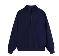 Dark blue half-zip hoodie