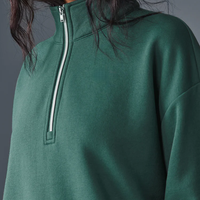 Green half-zip hoodie