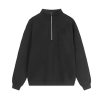 Dark gray half-zip hoodie