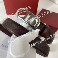 #14 Brown pattern+silver buckle