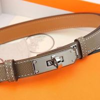 8#=silver buckle+gray belt