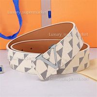 L11 Silver Buckle+white grid belt