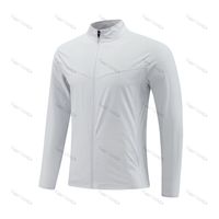 White grey stand collar jacket