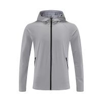 Grey jacket with hat