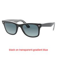 Black on transparent-gradient blue