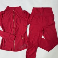 Red gold-leggings set