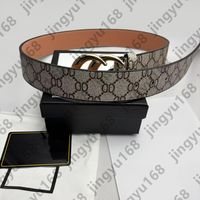 #11:Golden buckle+Brown letter belt