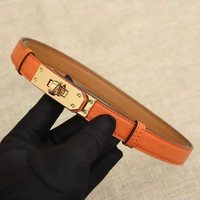 7.Orange belt with gold buckle