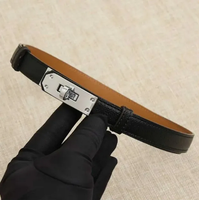 4.Black belt with silver buckle