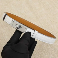 12.White belt with silver buckle