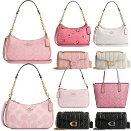 Pink Women's Bags Designer Bags Teri purse Luxury Bags Shoulder Bags tabby Wallets Designer Crossbody Bags Premium Leather Shoulder Bags with Metal Chains