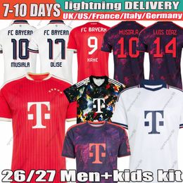 Bayern 26 27 KANE Luis Diaz Olise Soccer Jerseys XXXL 4XL MUSIALA KIMMICH de Ligt J. Davies Coman Gnabry 2026 football shirt Mens Kids kit