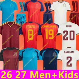 spain world cup 2026 Jersey Soccer MORATA FERRAN CARVAJAL 26 27 National Team Football shirt Men Kids Kit LAMINE YAMAL camiseta Espana RODRI OYARZABAL OLMO FINAL home