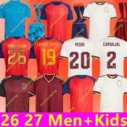 spain world cup 2026 Jersey Soccer MORATA FERRAN CARVAJAL 26 27 National Team Football shirt Men Kids Kit LAMINE YAMAL camiseta Espana RODRI OYARZABAL OLMO FINAL home