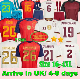 2 stars 2026 World Cup SPAIN Soccer Jerseys PEDRI LAMINE YAMAL RODRIGO Jersey Men Kid Kit Football Shirt CUBARSI MERINO camiseta espana Cactus Jack CAMPEONES final