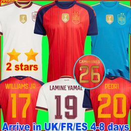 Spain football shirt 2026 World Cup soccer jersey 2 two stars kit uniforms 26 27 PEDRI GAVI LAMINE YAMAL WILLIAMS JR OLMO FERRAN RODRIGO spanish Kids Player version 999