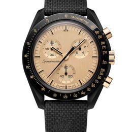 1969 New 2026 Bioceramic Planet Moon Quarz Watch Mission to Mercury 42mm Full Function Chronograph Mens Couple Joint Name Wristwatches