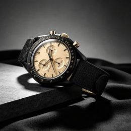 Bioceramic Planet Moon Mens Watches Full Function Quartz Chronograph Watch Mission To Earthphase NEPTUNE 42mm Nylon Luxury Wristwatches 1969