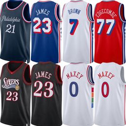 76eers City Basketball Jerseys James Jaylen Brown Joel Embiid Tyrese Maxey VJ Edgecombe Labaron Philon Adem Bona Dean Wade Allen Iverson Classic Custom Jersey