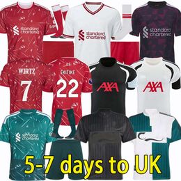 2026 27 LiverpPudlian SZOBOSZLAI SALAH Wirtz lfc soccer jerseys Ekitike ISAK MAC ALLISTER GAKPO football shirt home away Third Long sleeves jersey Mens Kids Kit