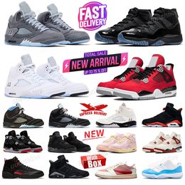 With Box 4s 5s 11s basketball shoes 5 Wolf Grey White Metallic 4 Black Cat Toro Brick After Brick 11 Gamma University Blue men women sneakers trainers sports shoes