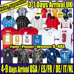 S-4XL england football kit 2026 BELLINGHAM KANE England World Cup 2026 Soccer Jerseys RICE SAKA FODEN RASHFORD england shirts 2026 mens Retro Football Shirt 96 Euro