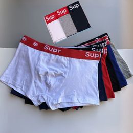 mens boxers supremely underware Fashionable and comfortable sports four-cornered underwear pure cotton underwear