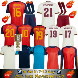 2026 espana World Cup 2026 Spain National Team Soccer Jersey + Shorts + Socks football jersey Full Kit, Men's Breathable Football Uniform, Replica Training Suit for Fans