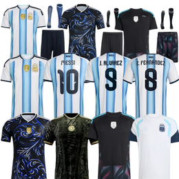 2026 Argentina Soccer Jerseys 3 Star MESSIS 50-Years Anniversary 25 26 Fans Player MAC ALLISTER DYBALA DI MARIA MARTINEZ DE PAUL Child Kids Kit Men Football ShirtS 4XL
