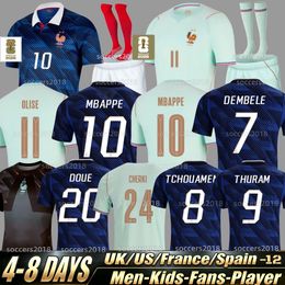French 2026 World Cup MBAPPE Soccer Jerseys OLISE DEMBELE DOUE THAUVIN BARCOLA EKITIKE 24 26 27 France Maillots de football shirt equipement de foot Men kids enfants
