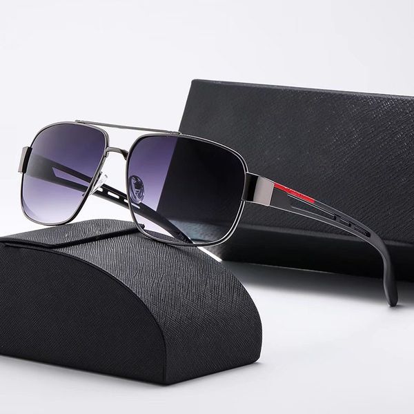 New luxury Oval sunglasses for men designer summer shades polarized eyeglasses black vintage oversized sun glasses of women male sunglass with box