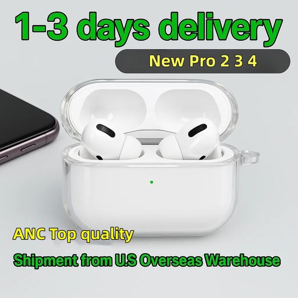 For Airpods pro 3 2 airpod 3 4 5 Earphones Max Headphones airpods 4 Bluetooth Headphone Accessories Silicone Protective Cover Wireless Charging Shockproof Case