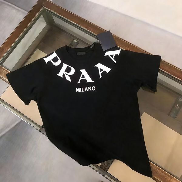 2026 mens designer summer tshirts high quality cotton letter print tshirts mens and womens same style casual loose round neck short sleeves