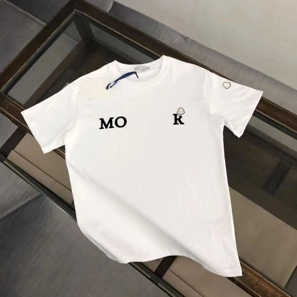 Men's T-shirt designer black and white short sleeved high-end high-quality men's embroidered letter pattern 100% pure cotton POLO shirt couple tops