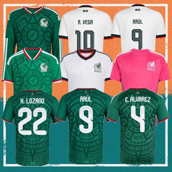 2026 Mexico H. Lozano World Cup Soccer Jerseys 26/27 HOme S.GIMENEZ A. VEGA L. CHAVEZ Mora football Shirt R.ALVARADO E.ALVAREZ Kids Kit