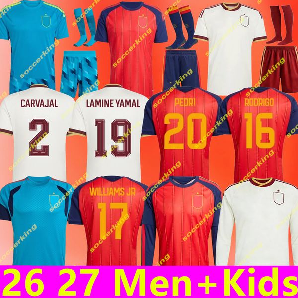 spain world cup 2026 Jersey Soccer MORATA FERRAN CARVAJAL 26 27 National Team Football shirt Men Kids Kit LAMINE YAMAL Camiseta Espana RODRI OYARZABAL OLMO FINAL home