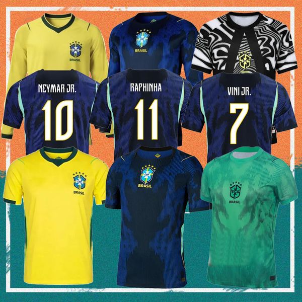 2026 World Cup Brazil Soccer Jersey 26/27 Home L.PAQUETA NEYMAR VINI JR. P.COUTINHO RICHARLISON RAPHINHA brasil football shirt ESTEVAO CUNHA JOAO PEDRO Kids kits