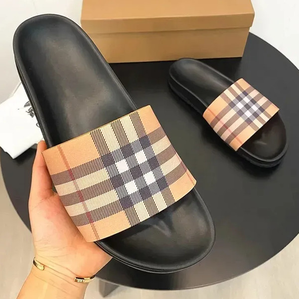 With Box Designer beach sandals Fashion Slipper Sliders Slides Sandals Slippers For Men Women Hot Unisex Pool Beach Flip Flops Size 35-46