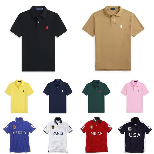 polo shirt men t shirt mens designer polo neck short sleeve cotton embroidery casual slim fit summer tshirts designer US SIZE S-2XL