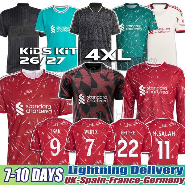 liverpool fc football shirt 26 27 wirtz Ekitike SZOBOSZLAI ISAK Frimpong football kits MAC ALLISTER VIRGIL GAKPO Kerkez25 26 long sleeves Soccer Jerseys xxxl 4xl