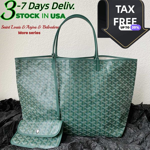 Designer Bag Tote Bag Wallet Big Shopping Bag HandPainted Chevron Pattern Coated Canvas Detachable Pouch Spacious Summer Beach Travel Handbag for Women